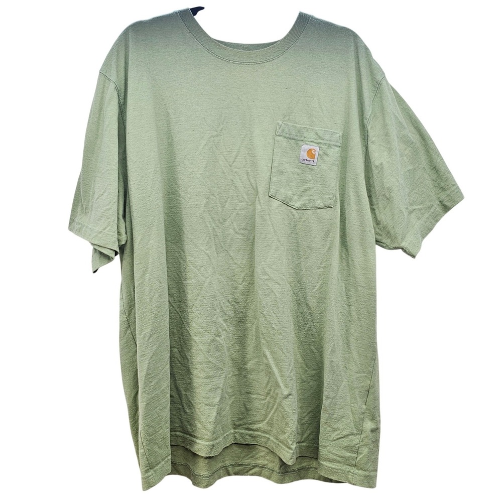 Carhartt Mens XL Loose Fit Pocket T-Shirt Sage Green Heather Short Sleeve Tee